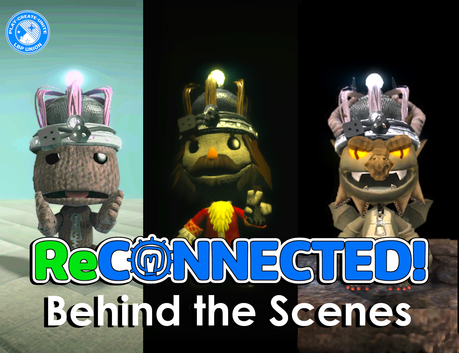 A lineup of the three winners of Reconnected 2. They are each wearing the Reconnected Crown.
