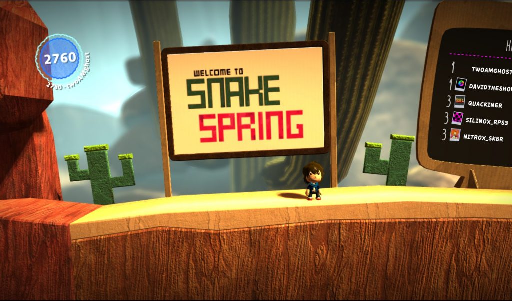 The ending of Mechanical Valley. a billboard reads welcome to snake spring