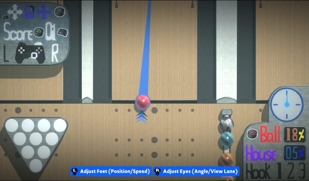 The main gameplay of table top bowling